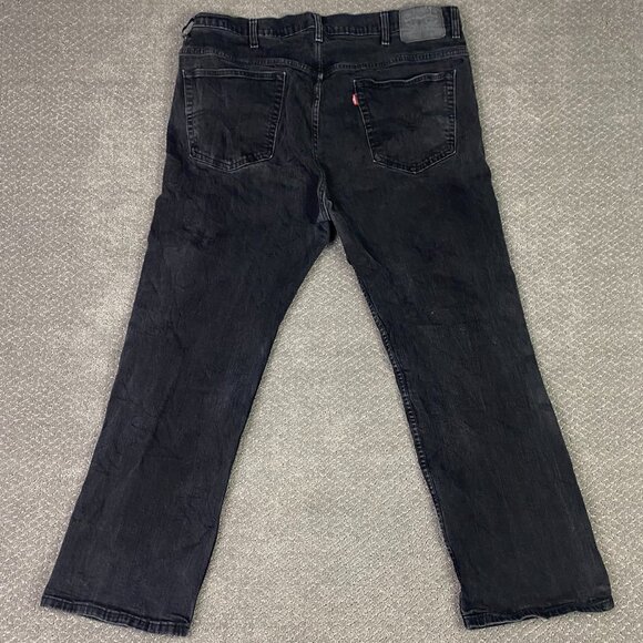 Levi's 569 Jeans Men's 40 x 32 Measures 40 x 29 Black Straight Leg Stretch - Picture 3 of 11